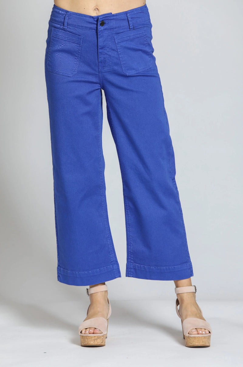 APNY Cropped Wide Leg Pant With Patch Pockets