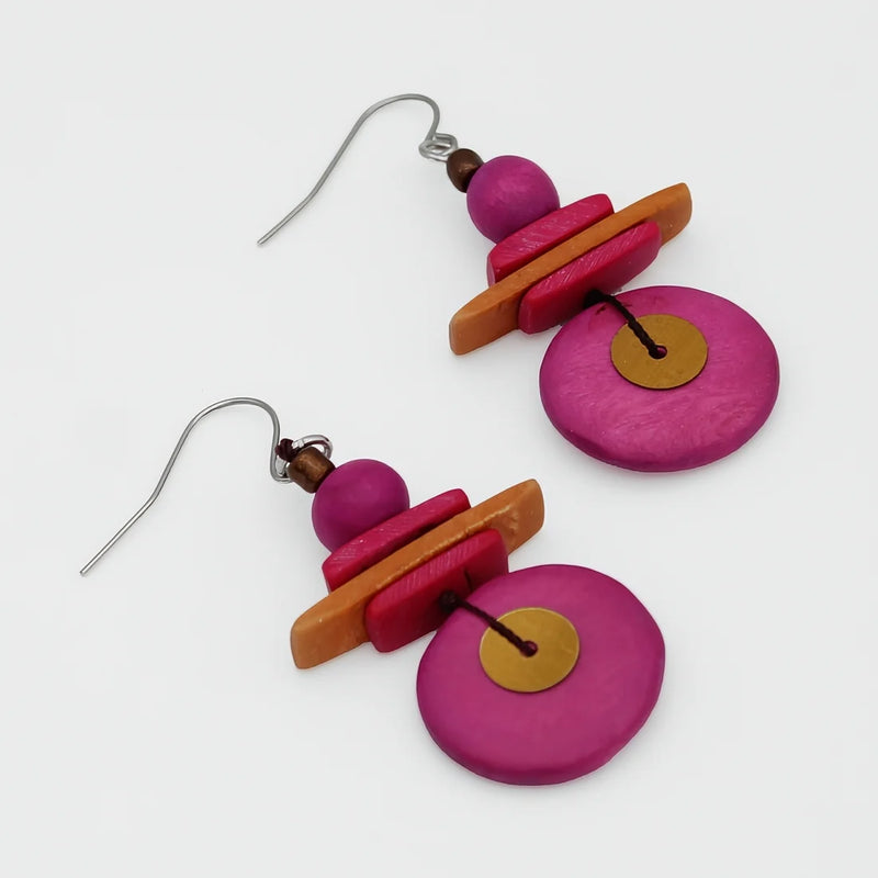 Sylca Assuta Navy Drop Earrings BP25E01