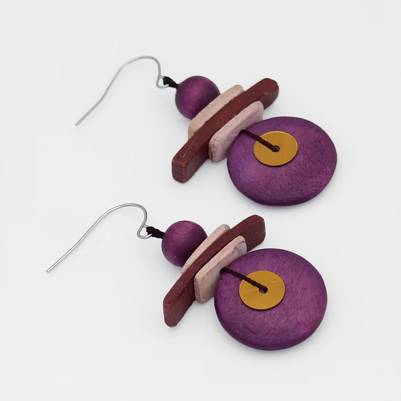 Sylca Assuta Navy Drop Earrings BP25E01