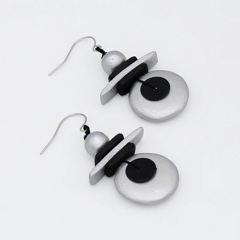 Sylca Assuta Navy Drop Earrings BP25E01