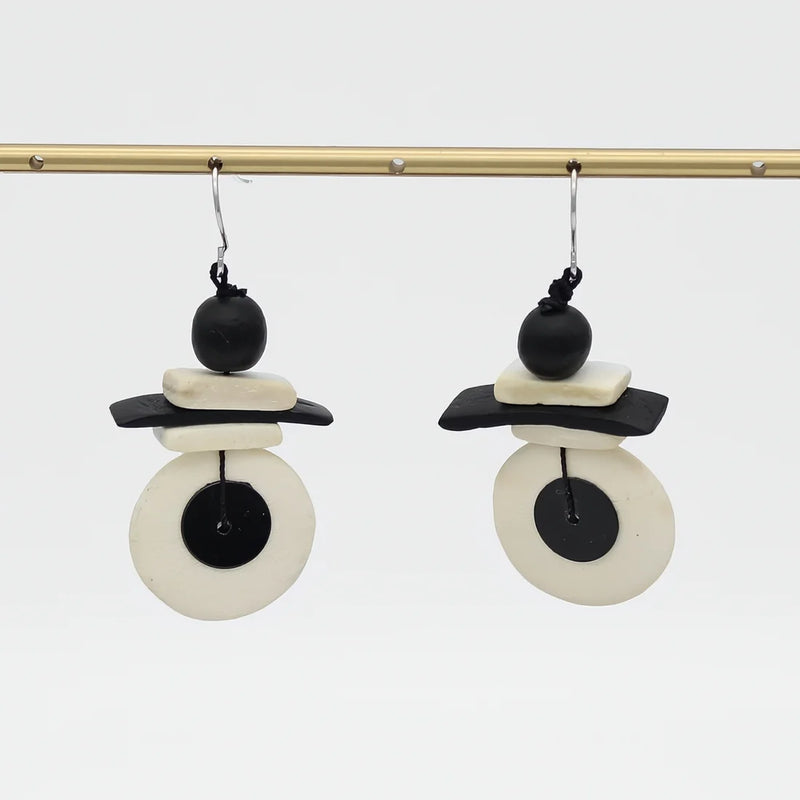 Sylca Assuta Navy Drop Earrings BP25E01