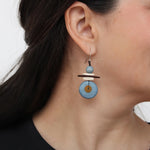 Sylca Assuta Navy Drop Earrings BP25E01