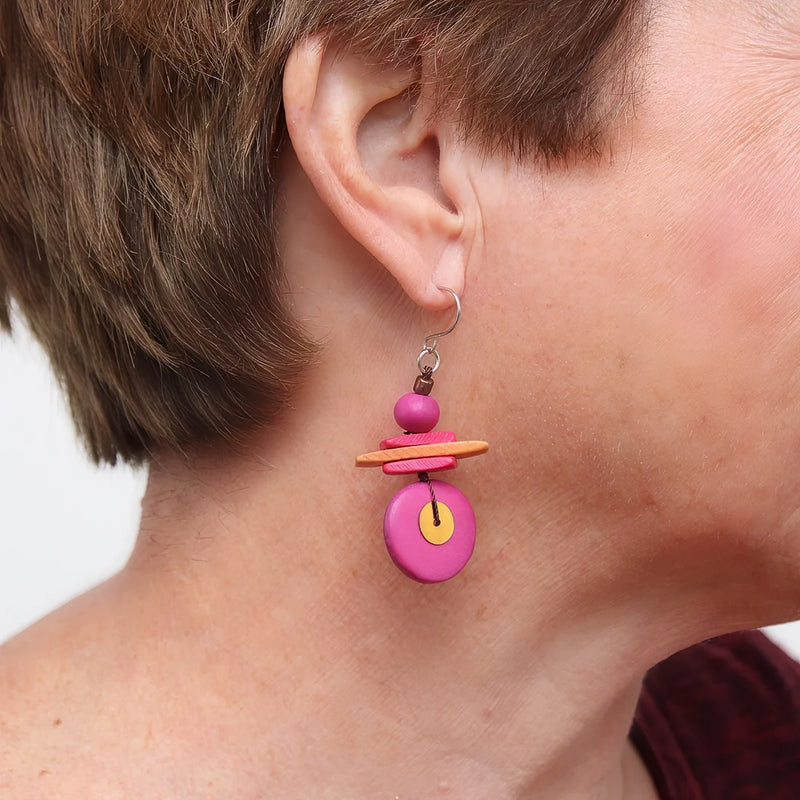 Sylca Assuta Navy Drop Earrings BP25E01