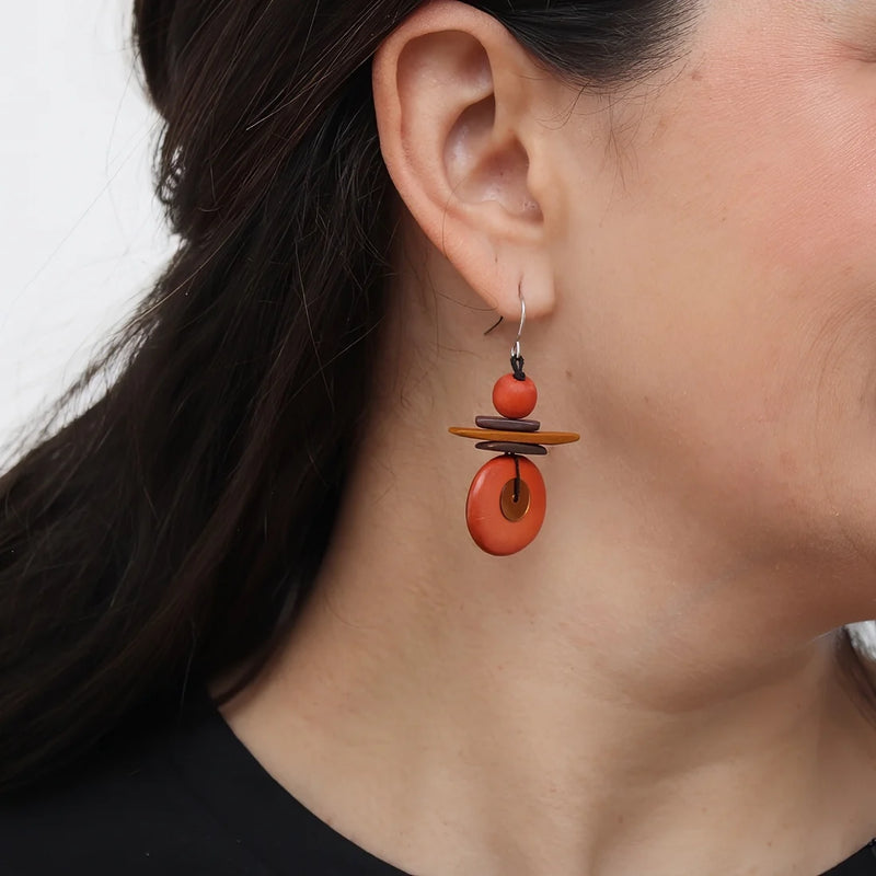 Sylca Assuta Navy Drop Earrings BP25E01