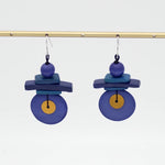 Sylca Assuta Navy Drop Earrings BP25E01