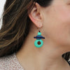 Sylca Assuta Navy Drop Earrings BP25E01