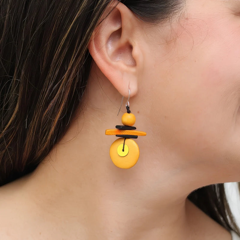 Sylca Assuta Navy Drop Earrings BP25E01