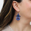 Sylca Assuta Navy Drop Earrings BP25E01