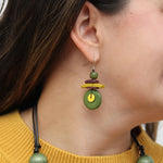 Sylca Assuta Navy Drop Earrings BP25E01