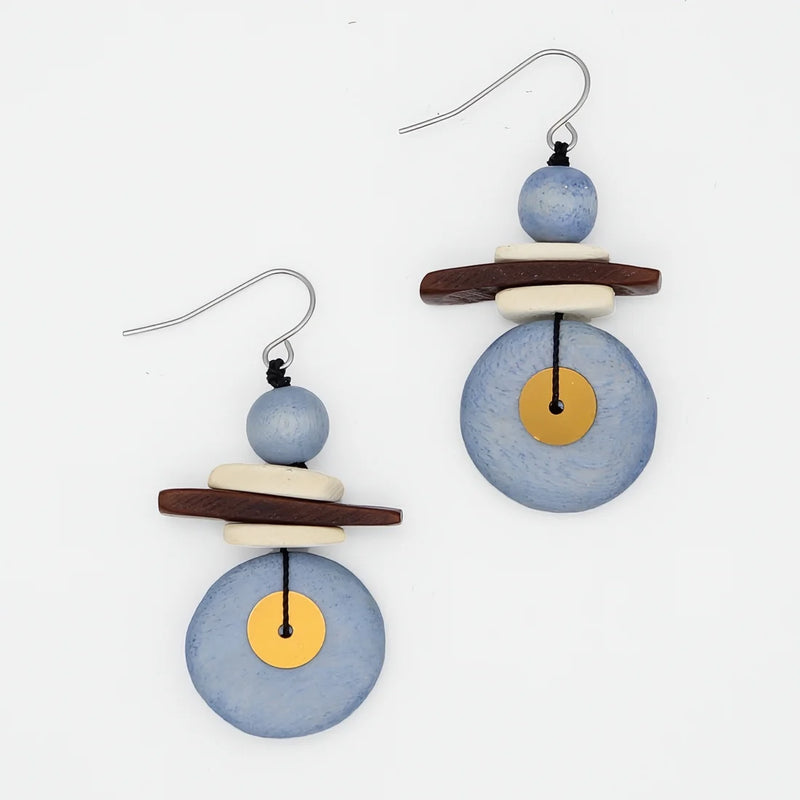Sylca Assuta Navy Drop Earrings BP25E01