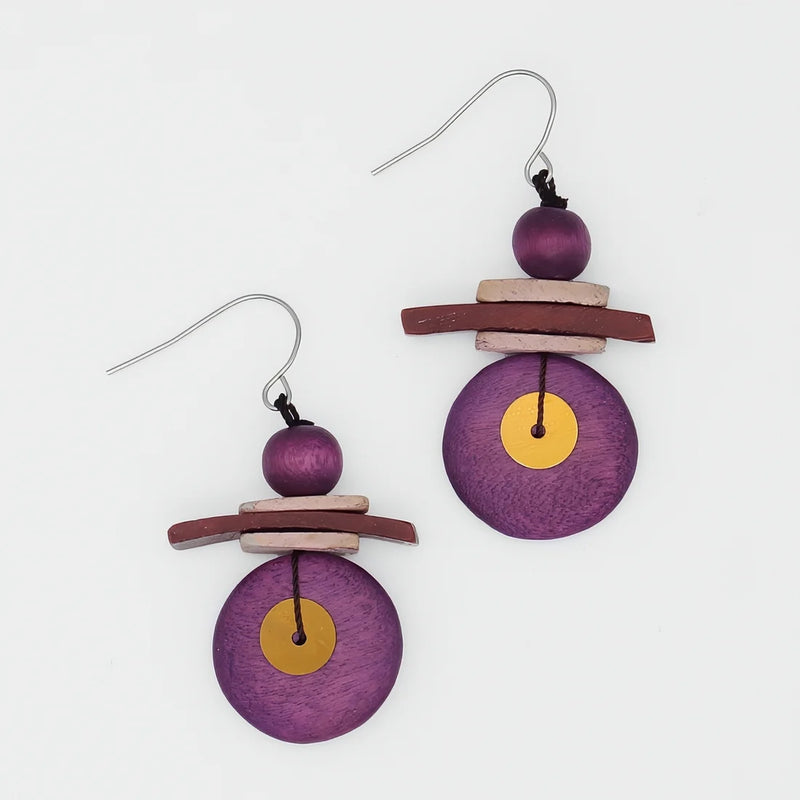 Sylca Assuta Navy Drop Earrings BP25E01
