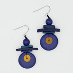 Sylca Assuta Navy Drop Earrings BP25E01