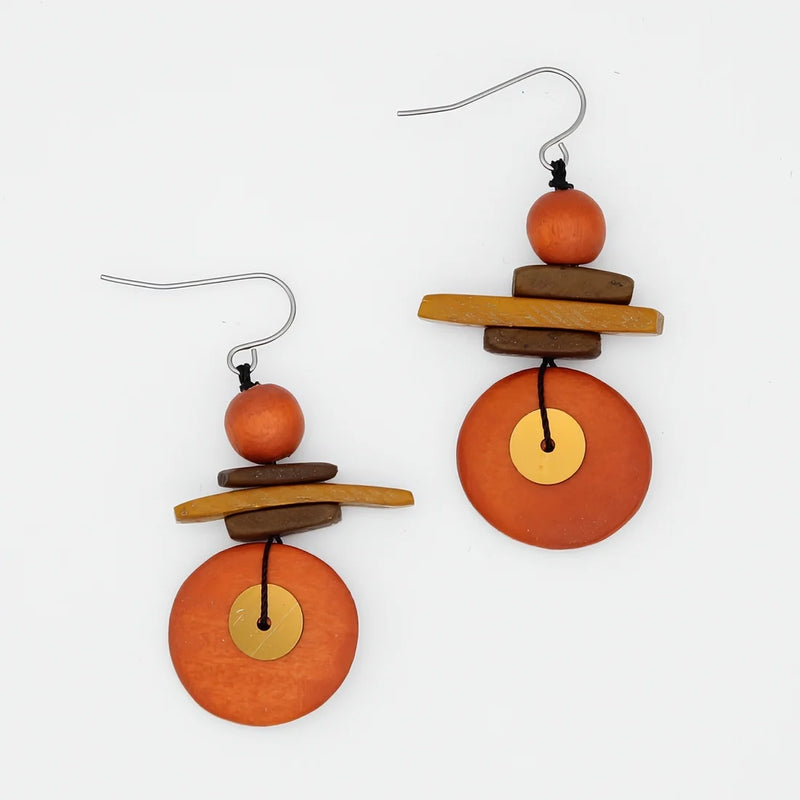 Sylca Assuta Navy Drop Earrings BP25E01