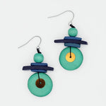 Sylca Assuta Navy Drop Earrings BP25E01