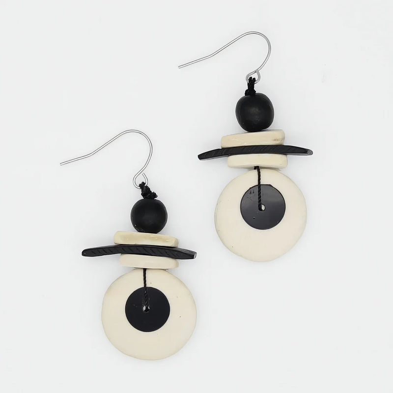 Sylca Assuta Navy Drop Earrings BP25E01