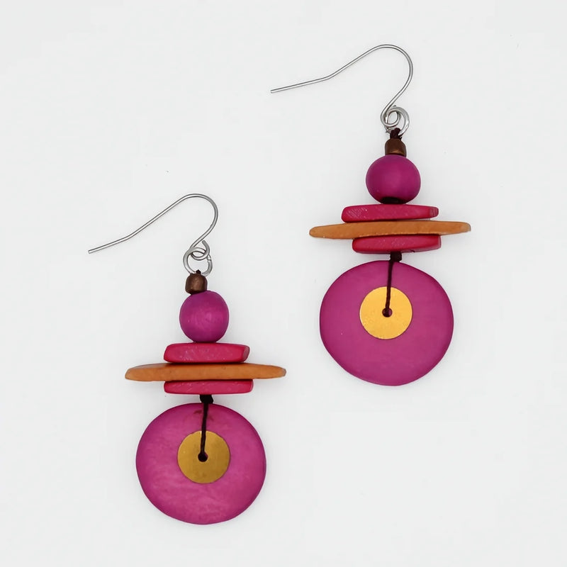 Sylca Assuta Navy Drop Earrings BP25E01