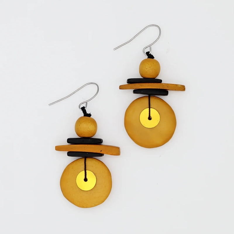 Sylca Assuta Navy Drop Earrings BP25E01