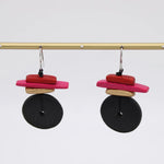 Sylca Black and Red Sabrina Earrings BP25E06 BLACK
