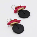 Sylca Black and Red Sabrina Earrings BP25E06 BLACK