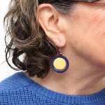 Sylca Yellow Circle Cut-Out Earrings BP25E09 YELLOW