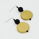 Sylca Chartreuse Wood Earrings BP25E11 CHARTREUSE