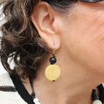 Sylca Chartreuse Wood Earrings BP25E11 CHARTREUSE