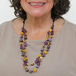 Sylca Merlot Lia Floating Bead Necklace BP25N08