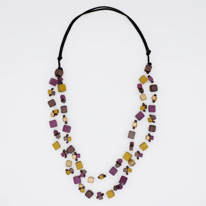 Sylca Merlot Lia Floating Bead Necklace BP25N08