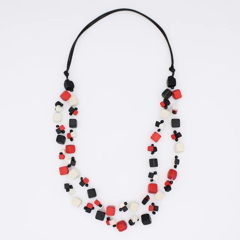Sylca Merlot Lia Floating Bead Necklace BP25N08