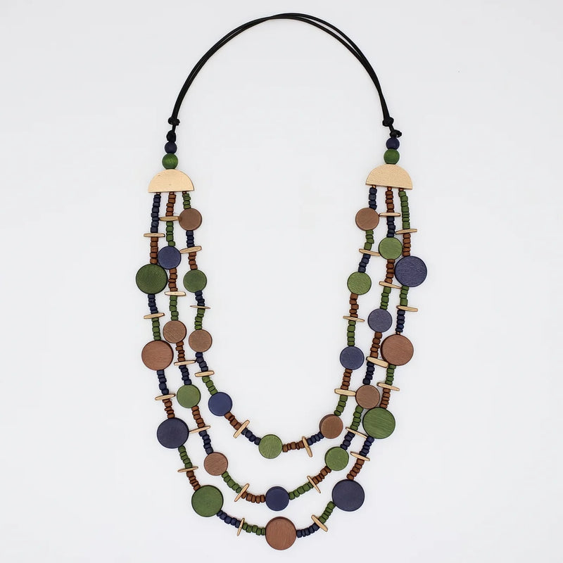 Sylca Percy Triple Strand Necklace BP25N25 EARTH