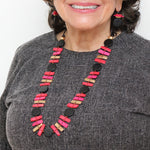 Sylca Black and Red Sabrina Petite Bead Necklace BP25N28 BLACK