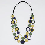 Sylca Yellow Circle Cut-Out Necklace BP25N30