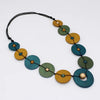 Sylca Teal Wood Unity Necklace BP25N31 TEAL