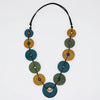 Sylca Teal Wood Unity Necklace BP25N31 TEAL