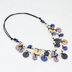 Sylca Gray Juliette Drop Double Strand Necklace BP25N34