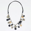 Sylca Gray Juliette Drop Double Strand Necklace BP25N34