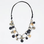 Sylca Gray Juliette Drop Double Strand Necklace BP25N34
