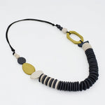 Sylca Chartreuse Wood Sophie Necklace BP25N36 CHARTREUSE