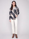 Charlie B Printed Rounded Hem Sweater C2818P 464A F25