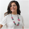 Sylca DW22N08 PINK Pink Beaded Robin Necklace