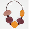 Sylca Colorful Jovie Wood Bead Statement Necklace SD2506