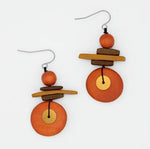 Sylca BP25E01 ORANGE Assuta Orange Drop Earrings