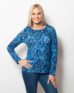 Snoskins Viscose Prints V Neck 44558-24F