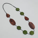 Sylca Green and Wood Emory Necklace Style DW22N19