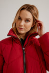 C-RO Quilted Coat with side Zips and Detachable Hood E1643RO-255 + Plus sizes