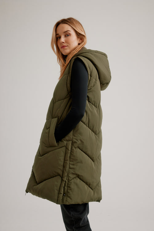 CRO Quilted Vest with Detachable Hood E1644RO-255