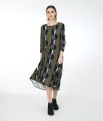 Niche Olive Dot Jersey - Knot Dress Style 3225549