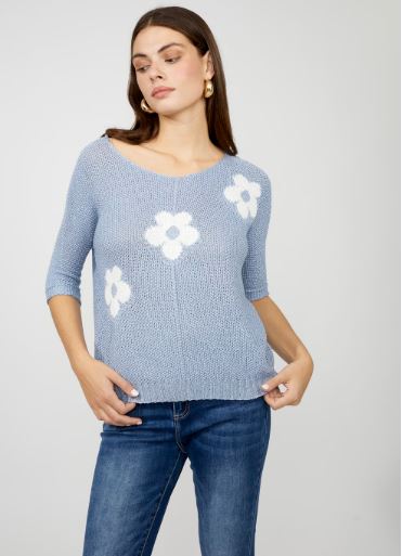 Frank Lyman Floral V-neck Pullover Style 256838u