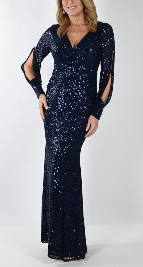 Frank Lyman Long Sequin Dress Style 239808U