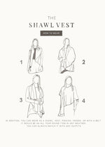 LOOK BY M Basic Shawl Vest SM139